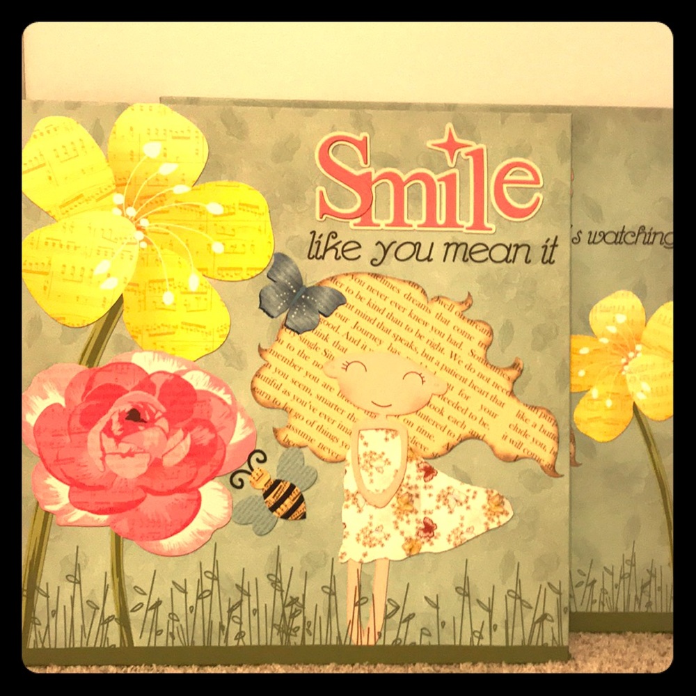 Two framed girlie room decor